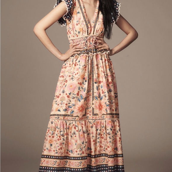 Farm Rio Floral Maxi Dress l - Picture 8 of 8